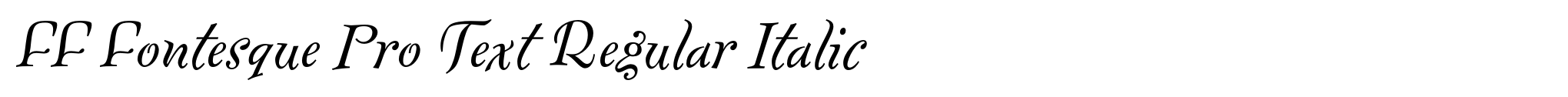 FF Fontesque Pro Text Regular Italic image